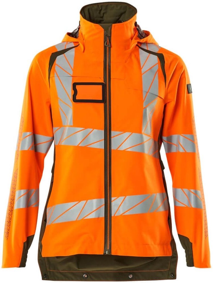 Mascot Accelerate Safe Shell jas 19011-449 - hi-vis oranje/mosgroen - L