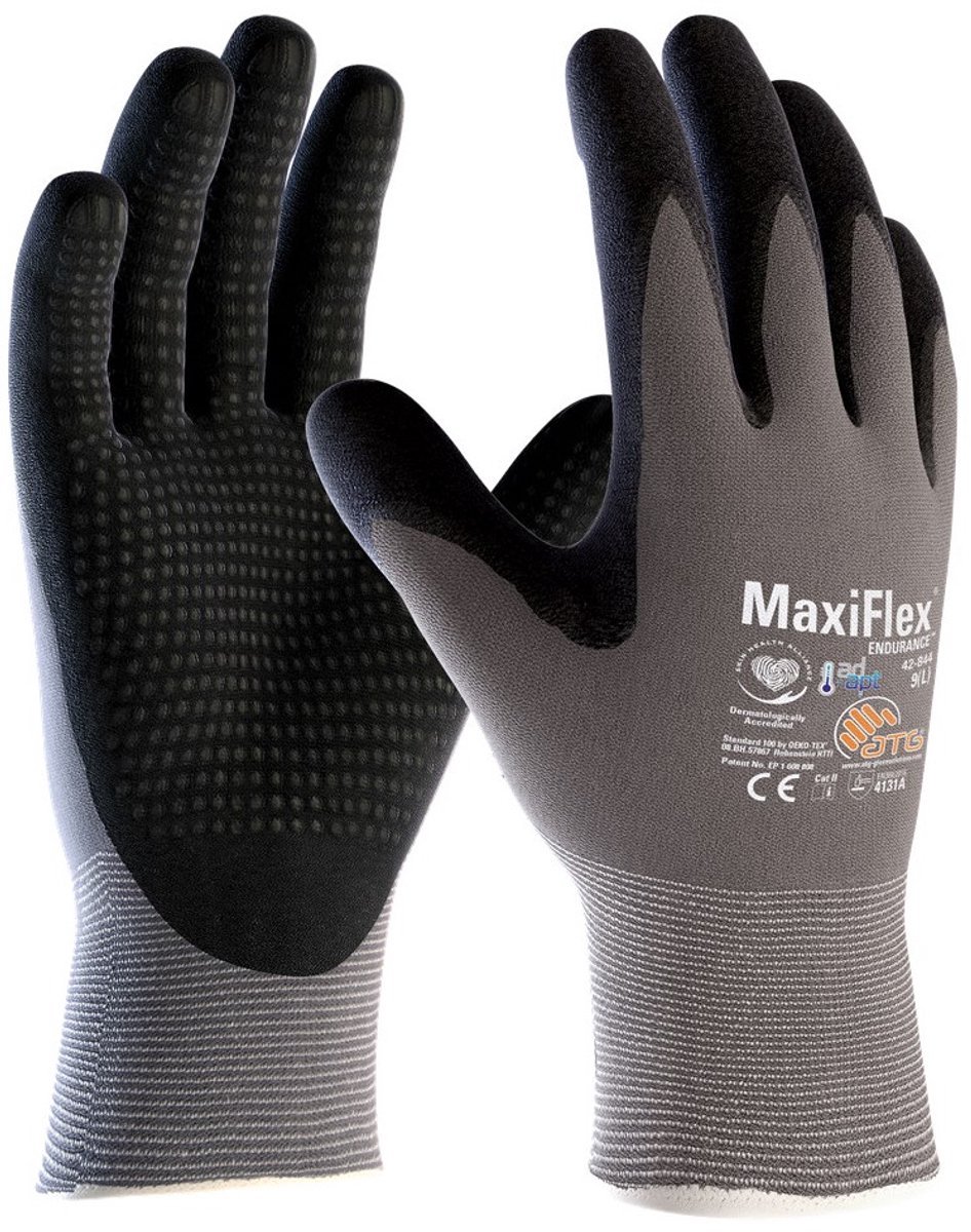 144 paar - Werkhandschoenen ATG MaxiFlex 42-844 Endurance AD-APT, maat 11 / XXL