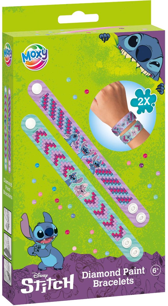 Bambolino Toys Stitch diamond painting armband set - creatieve sieraden maken.