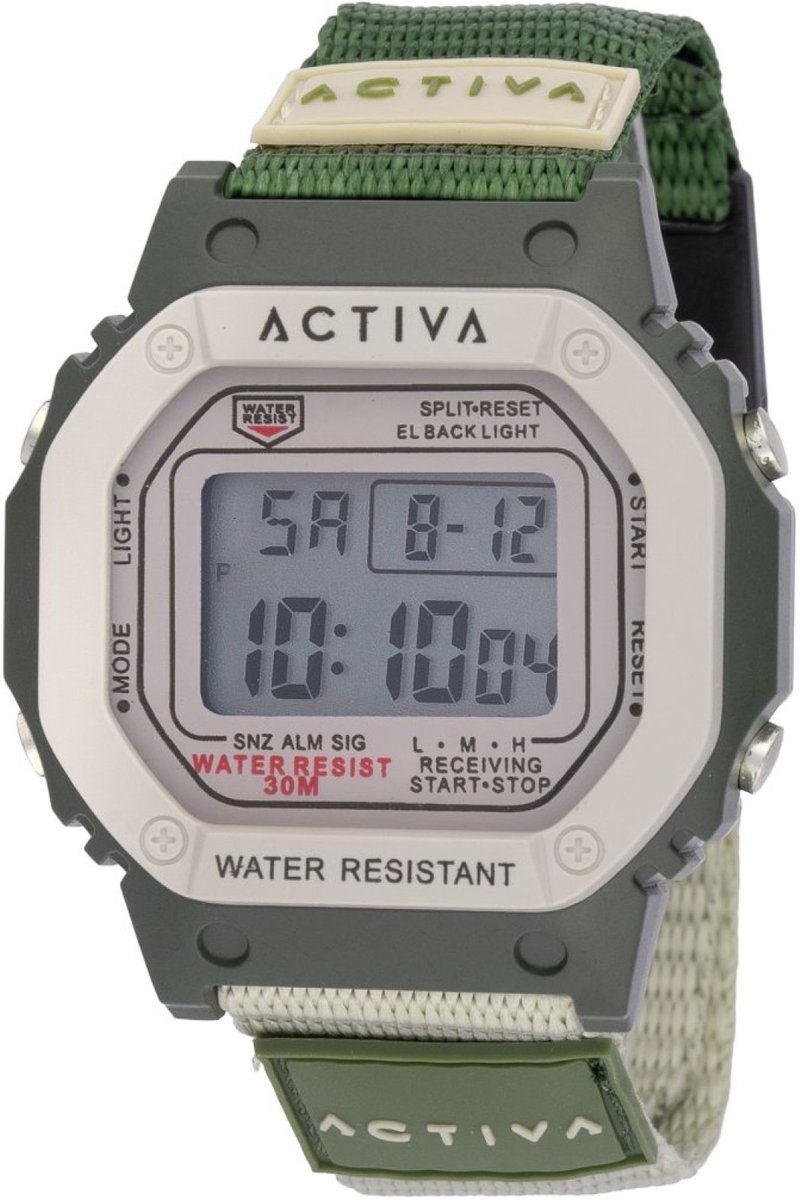 Activa x Invicta Digital ACWF001 Heren Horloge - Waterdicht - Digitaal - Quartz Uurwerk - Plastic met grijze Wijzerplaat - 44mm