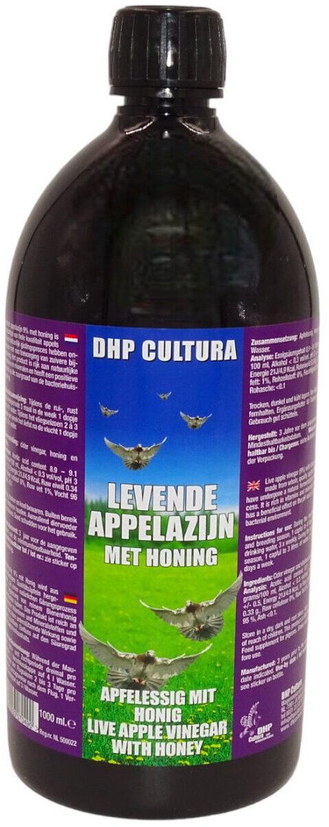 DHP Cultura Appelazijn 10% met honing 1L - voor postduiven