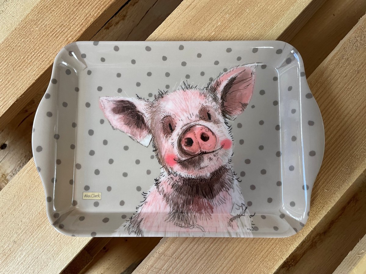 Alex Clark Dienblad Klein Formaat Varken ~ Melamine Tray Penelope