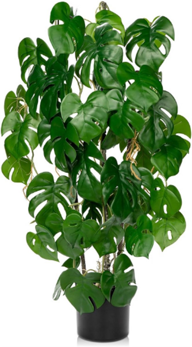 BOG Kunstplant Monstera Groot 76 Cm - Grote Kunstplant In Pot - Decoratieve Nepplant Voor Woonkamer Slaapkamer Kantoor Tuin En Moderne Interieurdecoratie Binnen En Buiten GROEN