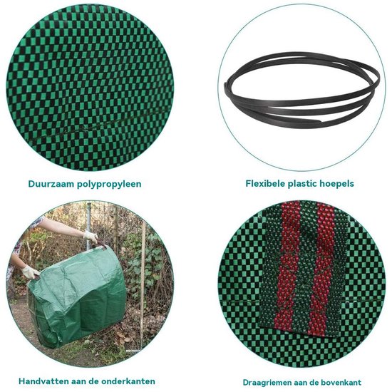 Duurzame Tuinzak - PP Materiaal - Voor Buiten Tuin - Blad En Onkruid Afvalzak - Takken En Tuinafval Verzameling van Merkloos	 — afbeelding 4