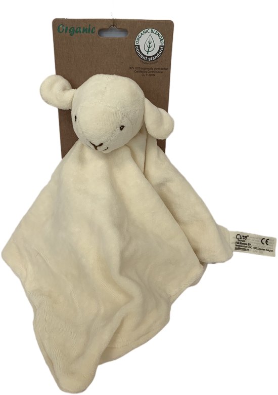 Cute since 1999 - Biologisch Knuffeldoekje - Lammetje & Kikker - Doudou - 2 stuks - 35 x 35 cm van Merkloos — afbeelding 5