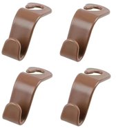 Autostoel Hoofdsteun Haken 4-Pack Haak Opbergtas Universele Handtas Portemonnee Jas Universeel Geschikt voor Voertuigen en Auto's Khaki