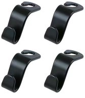 Autostoel organizer zwart - Hoofdsteun haken 4-pack - Ruimtebesparend - Eenvoudig te installeren