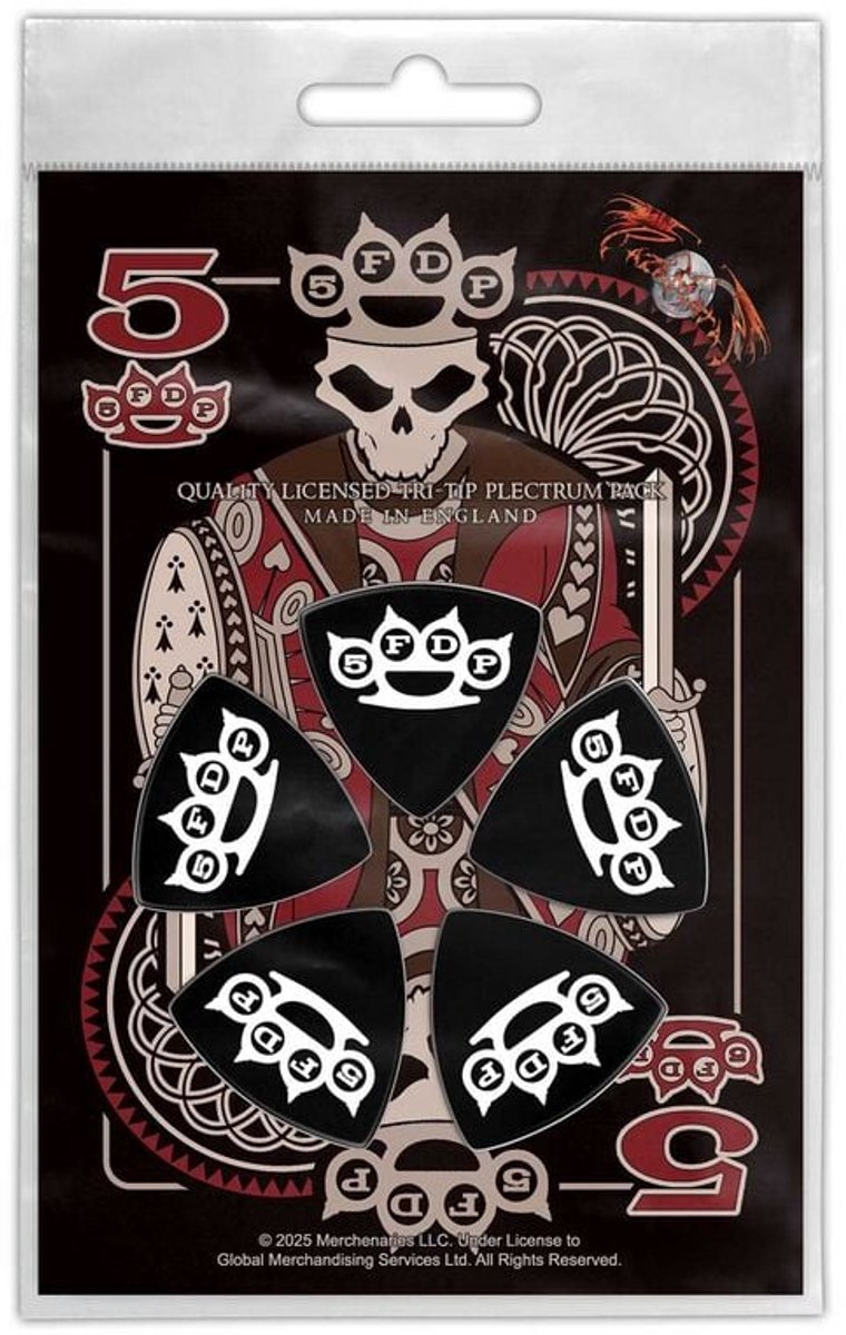 Five Finger Death Punch Knuckle Crown Unisex Plectrumset - meerkleurig - Standard