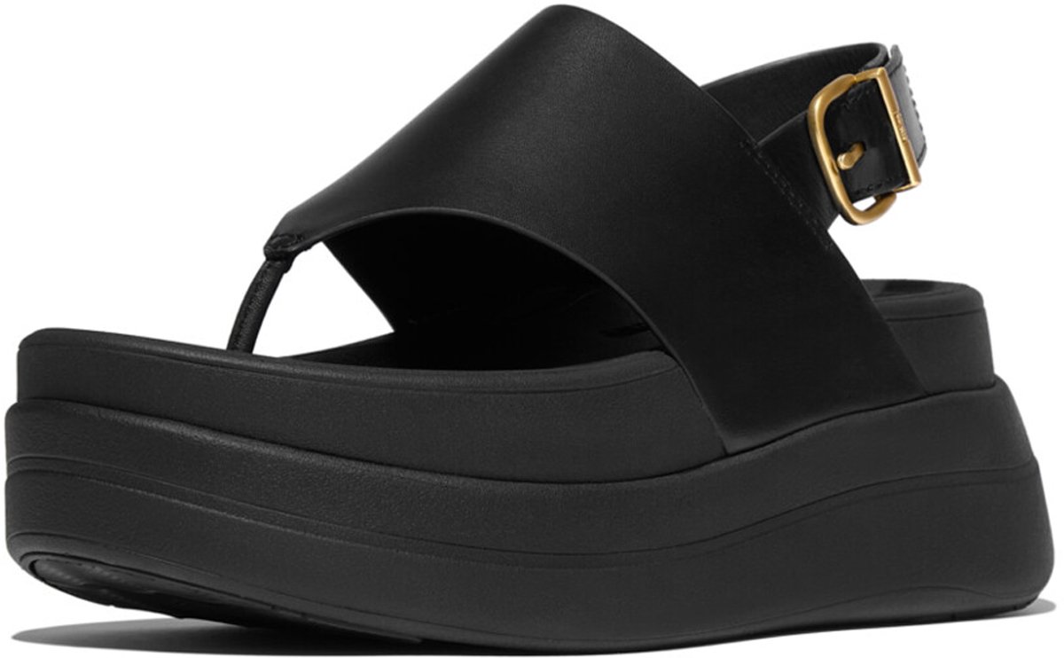 FitFlop Dames sandalen F-Mode Stack Leather Back-Strap Toe-Post Sandals E2G