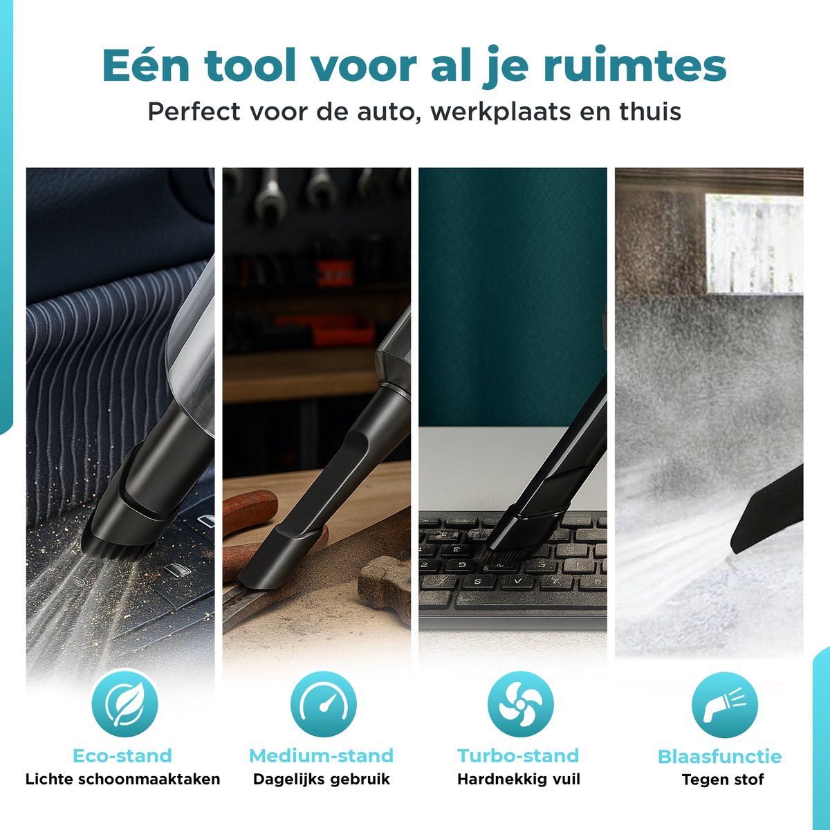 E-Intra IntraPure 16000PA - Kruimeldief Snoerloos - 3 Zuig & - afbeelding 2