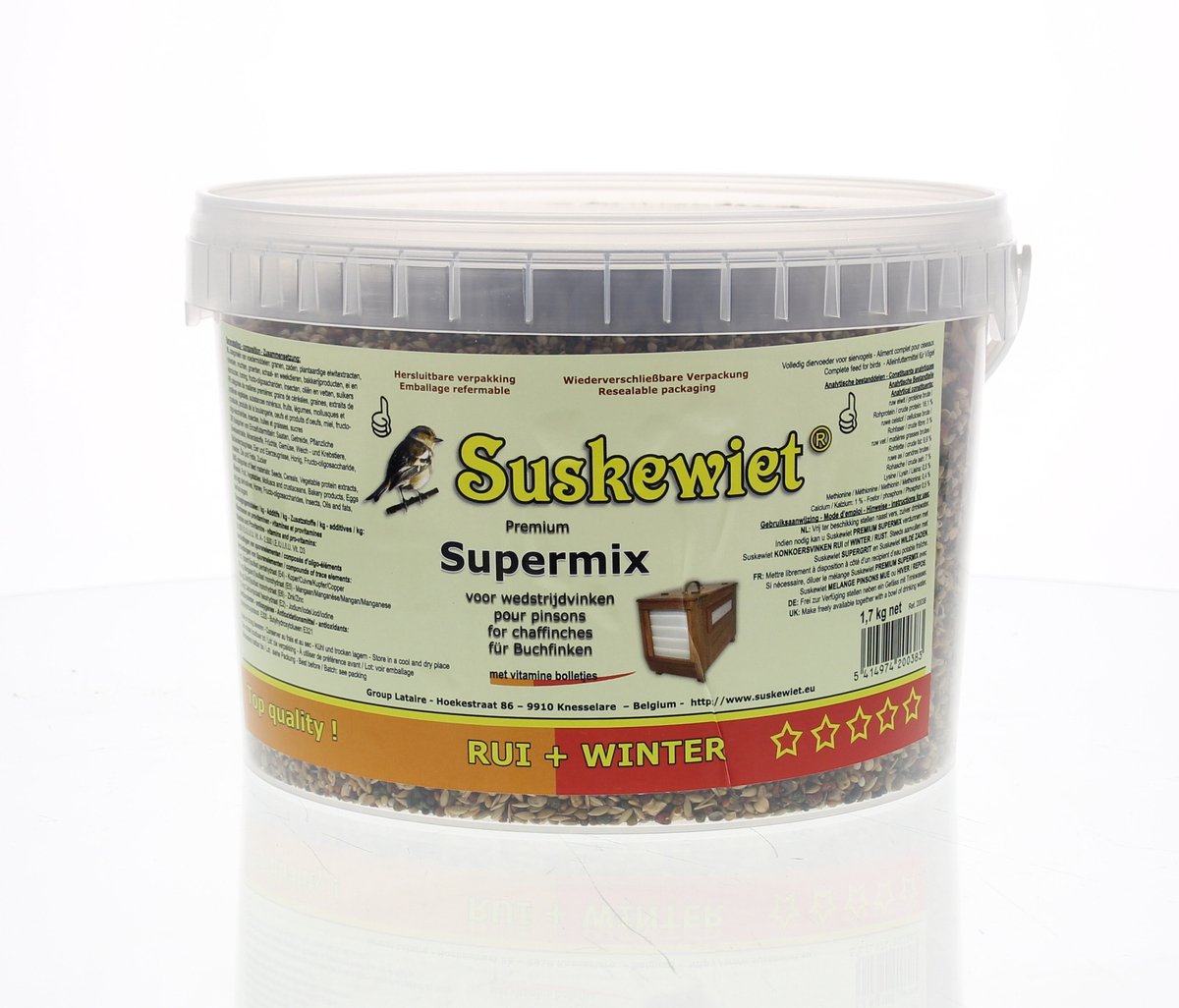 Suskewiet Konkoersmengeling Vinken - Premium Rui + Wintermix 1,7kg - voor vogels