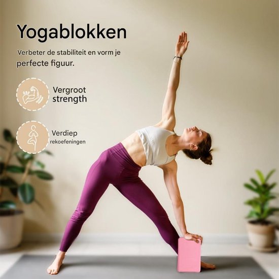 2 Stuks Yoga Blokken - Hoogwaardige EVA Schuim Yoga Brick, Lichtgewicht & Antislip, Ideaal voor Yoga, Pilates, Fitness en Meditatie Oefeningen van SonoSolida — afbeelding 5
