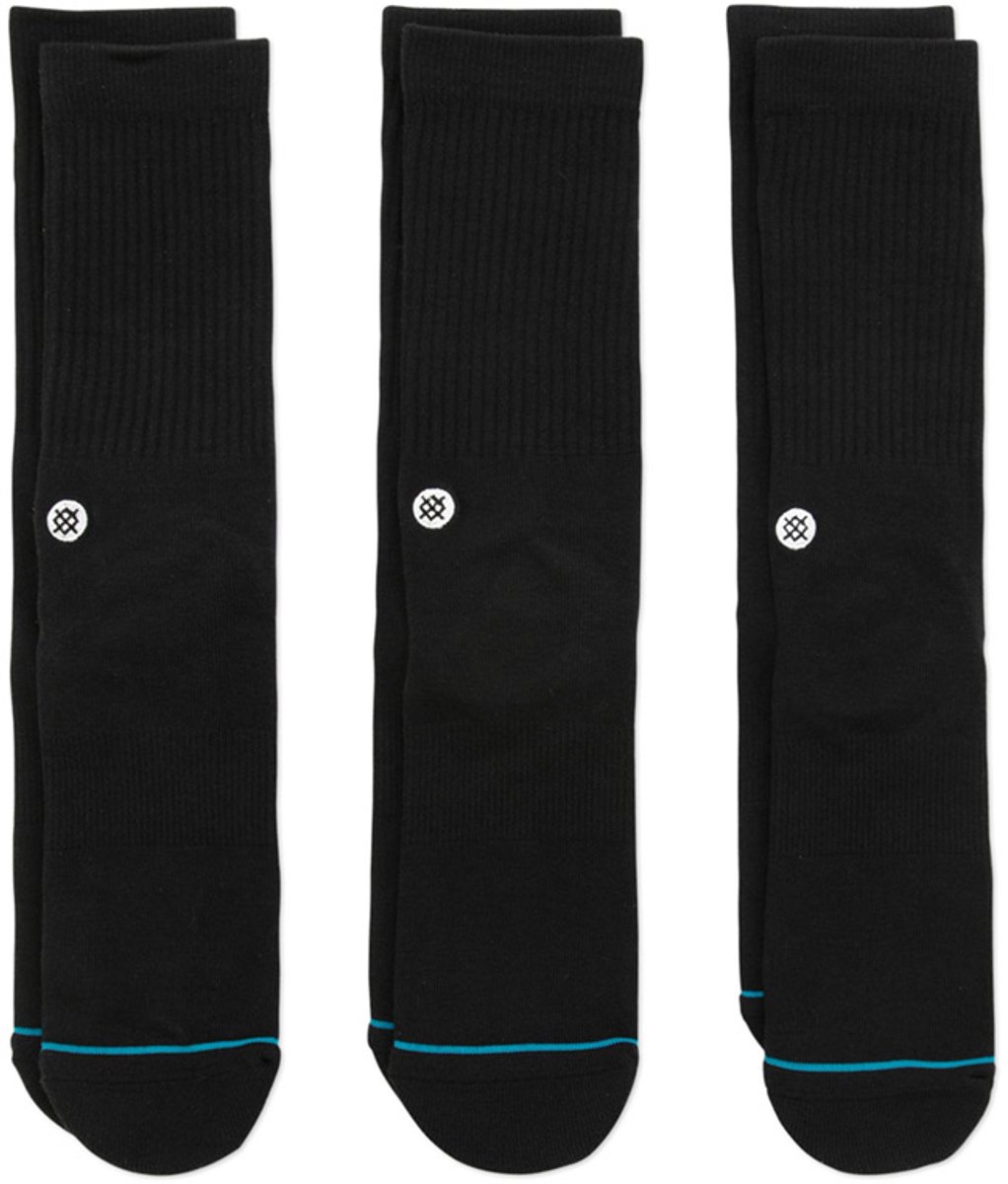 Stance unisex casual 3P sokken icon zwart