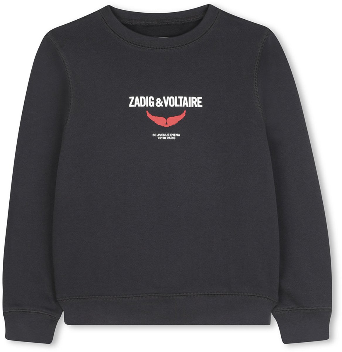 Zadig & Voltaire X60465 Truien & Vesten Kids - Sweater - Hoodie - Vest- Zwart - Maat 128