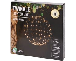 foto van Lichtbol Warm-wit Ø 30 cm - 140 leds -Binnen en buiten - Hangend - Kerst