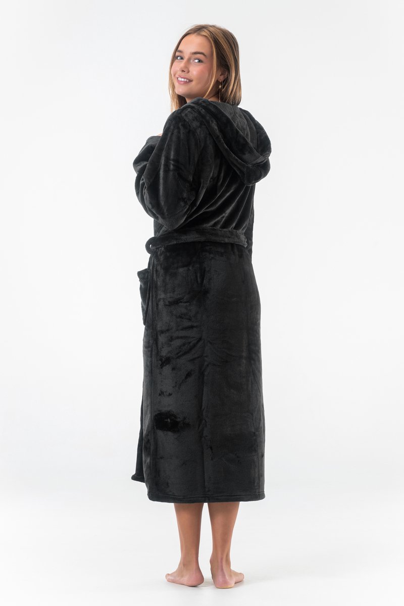 Badjas voor dames, fleece, oversized badjas, zachte badjas