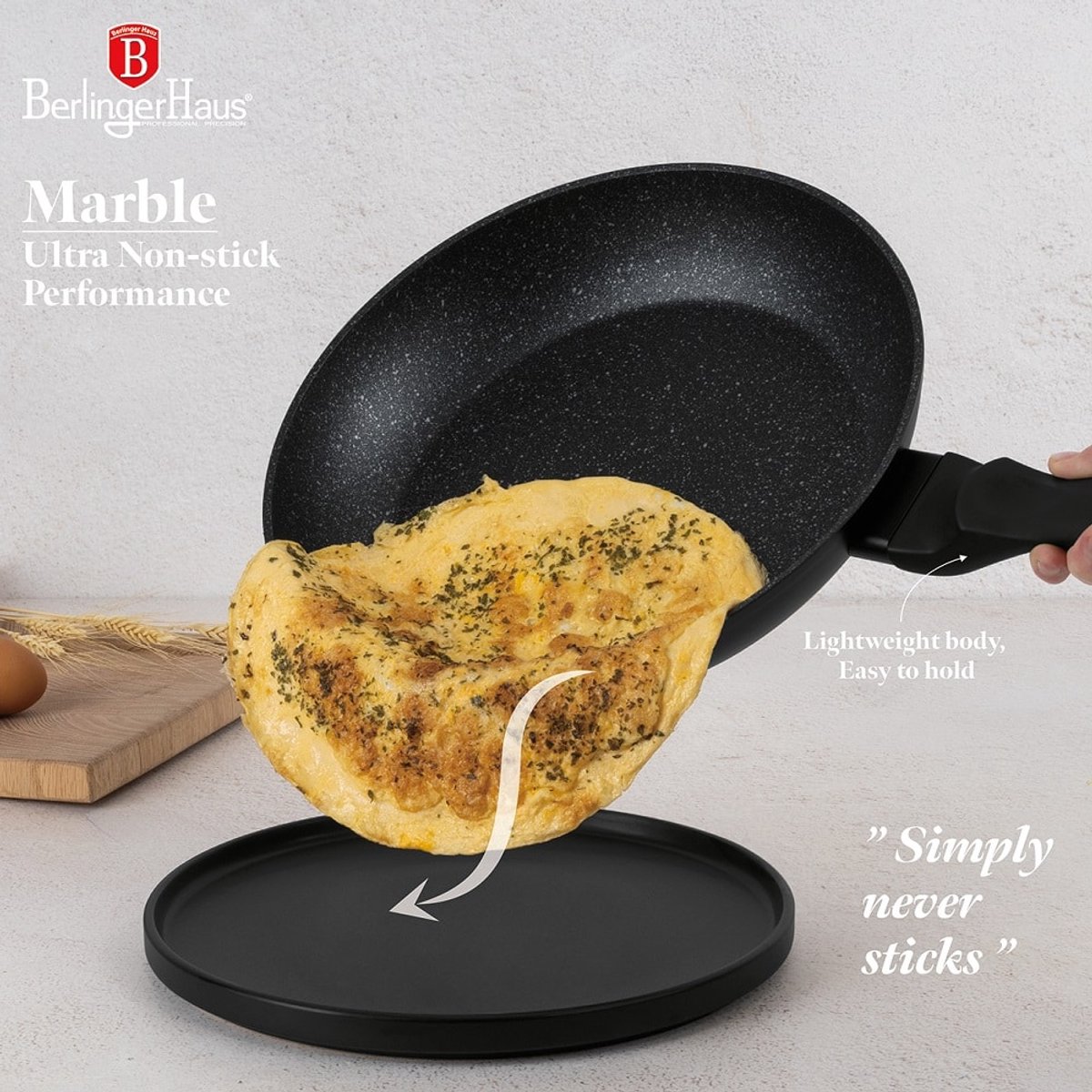 Berlinger Haus Ebony Rosewood Collection 2 pieces frying pan set 22/26cm bra/1726 rosewood stainless steel 18/8