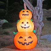 Cartoon grappige halloween pompoen hoofd geïsoleerd op witte achtergrond Vector illustratie