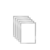 Mutualsign Magneetlijst voor brochurestandaard A4 magnetisch displayframe zelfklevend 6-pack zwart