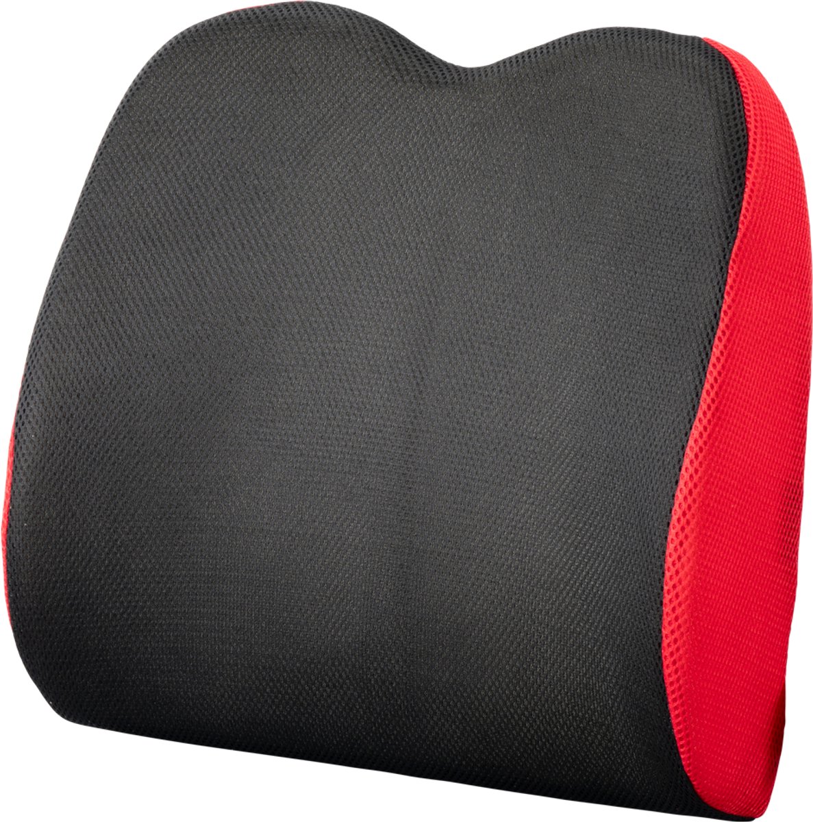 MultiMotion Lumbaalkussen Mesh - Ergonomisch - Anti-slip - 12,5 cm Rood/Zwart