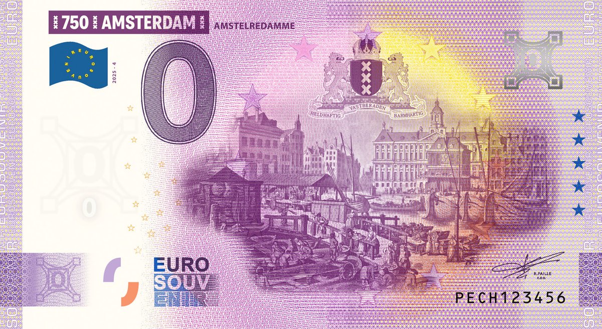0 Euro biljet Nederland 2025 - Amsterdam IV Amstelredamme