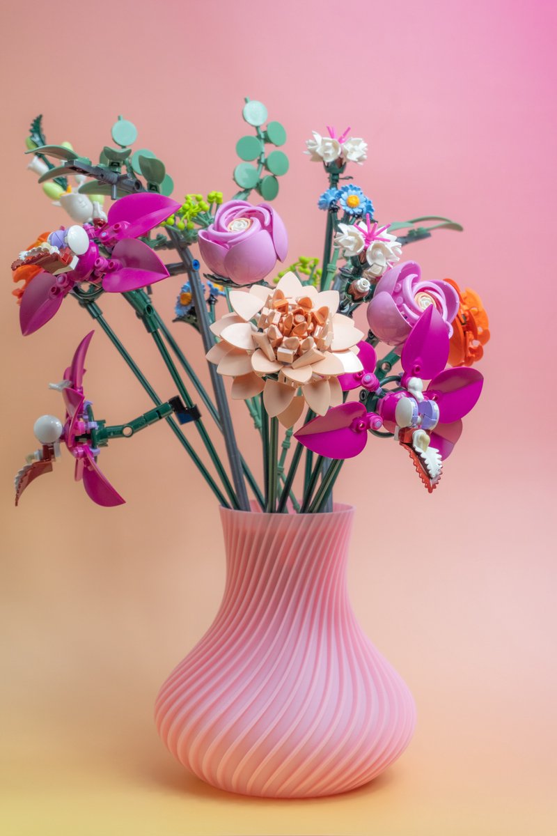 Vaas met bloemen houder geschikt voor botanical bloemen - Roze - Maerc Design