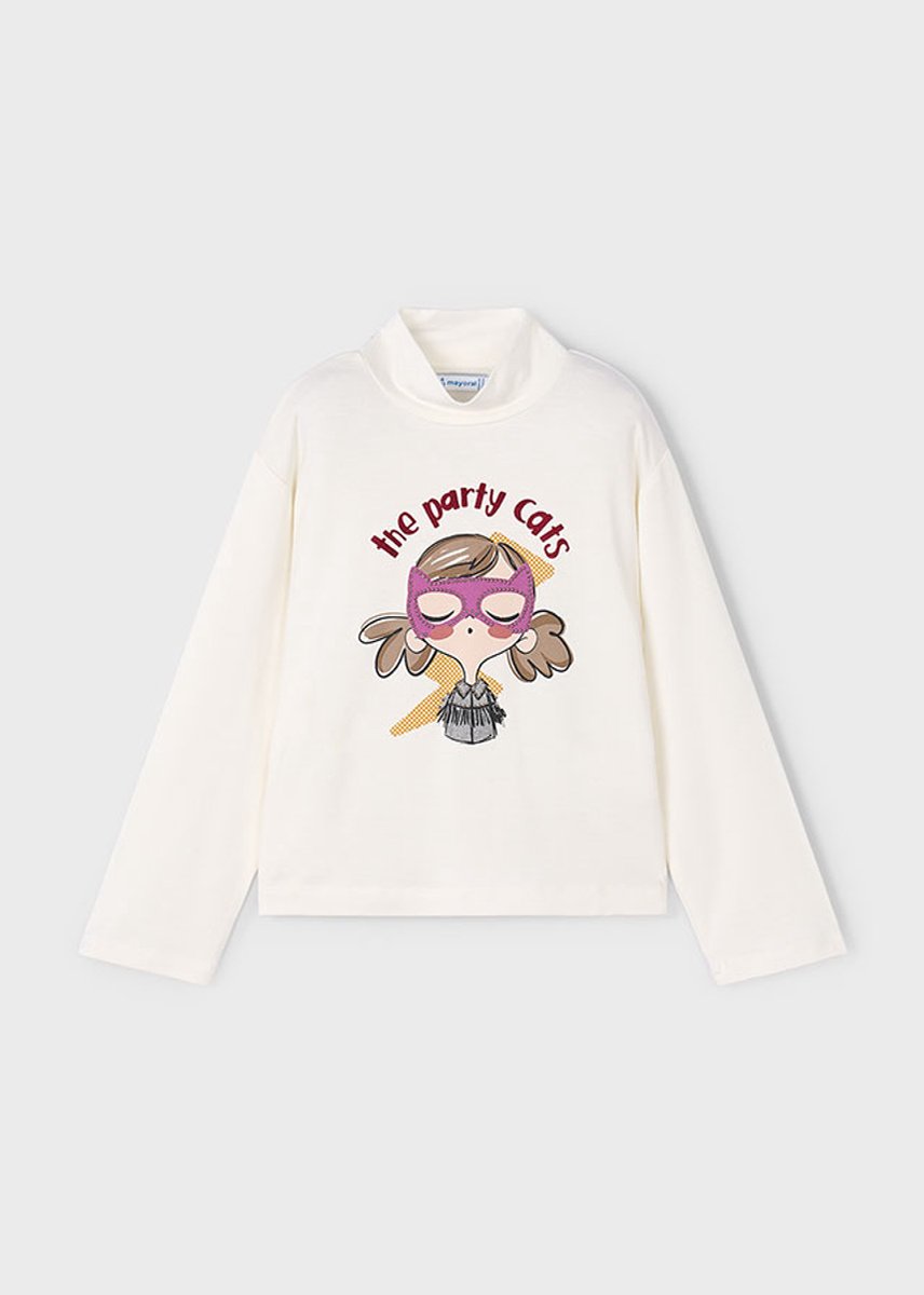 MAYORAL - Meisjes pull - Maat 122 - Meisjes - wit -