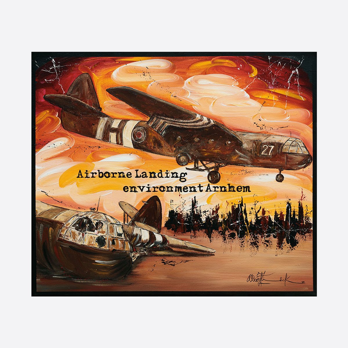 Zeefdruk Airborne Collection - Airborne Landing environment Arnhem