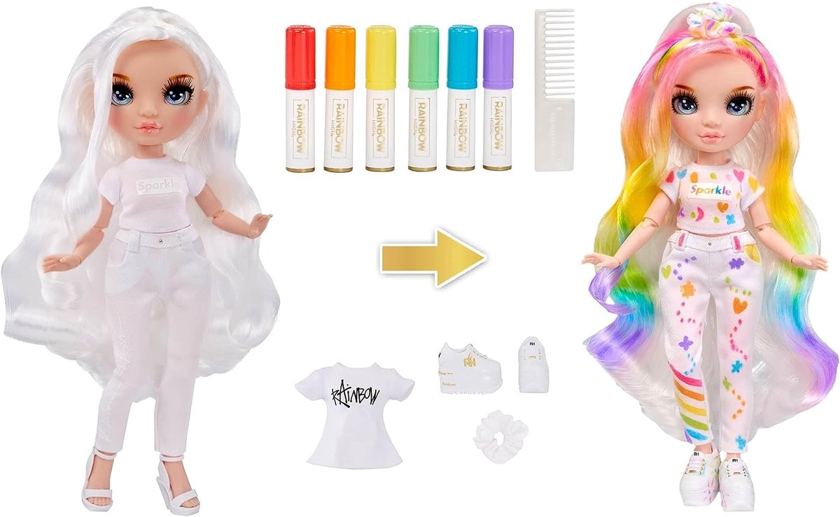 Rainbow High Color & Create - Blauwe ogen - 27 cm - Modepop — afbeelding 4