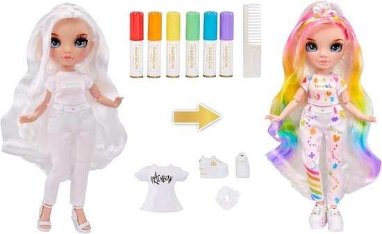 Rainbow High Color & Create - Blauwe ogen - 27 cm - Modepop — afbeelding 4