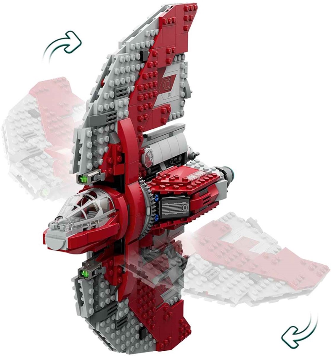 LEGO Star Wars Ahsoka Tano's T-6 Jedi shuttle Bouwbaar Ruimteschip - 75362 — afbeelding 24