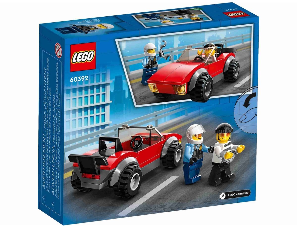 LEGO City Achtervolging auto op politiemotor Set - 60392 — afbeelding 5