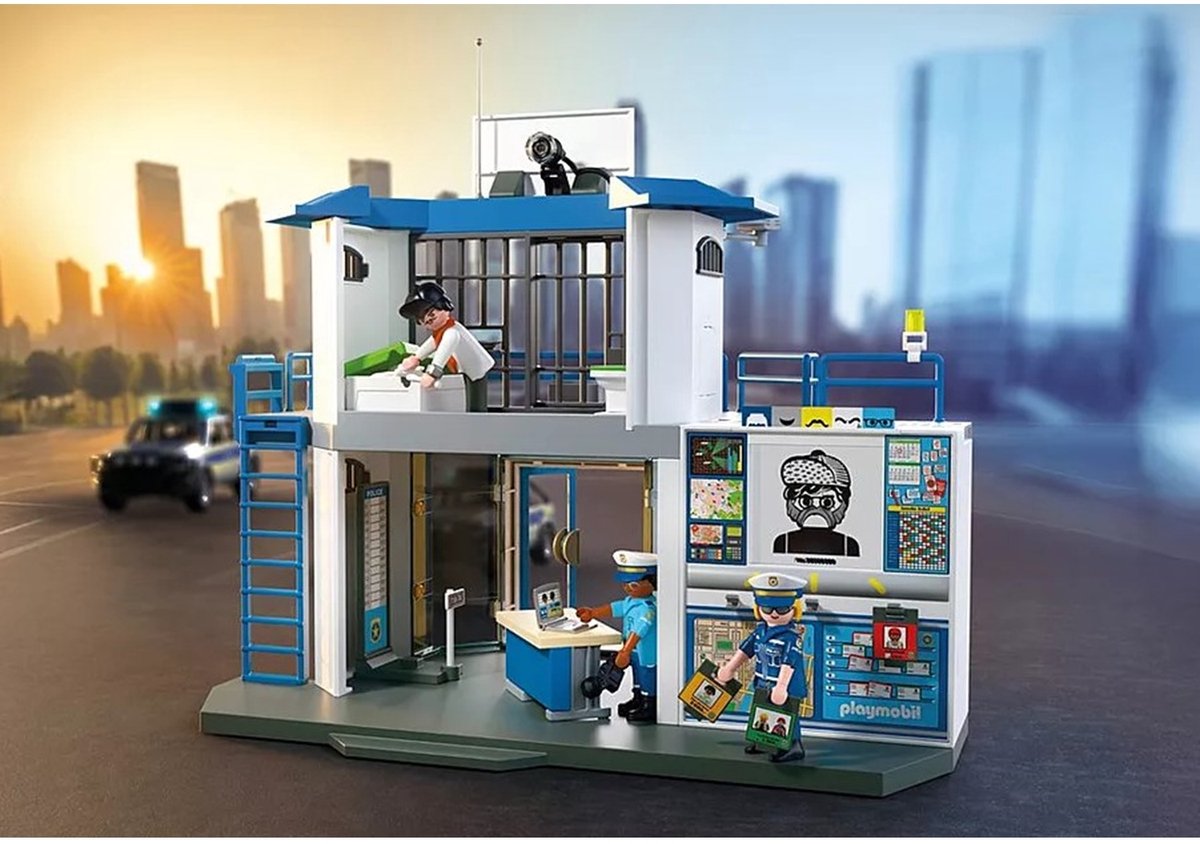 PLAYMOBIL Action Heroes: Politiebureau met Onderzoekskamer - 71874 — afbeelding 3