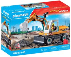 foto van PLAYMOBIL Action Heroes Grote graafmachine 71749