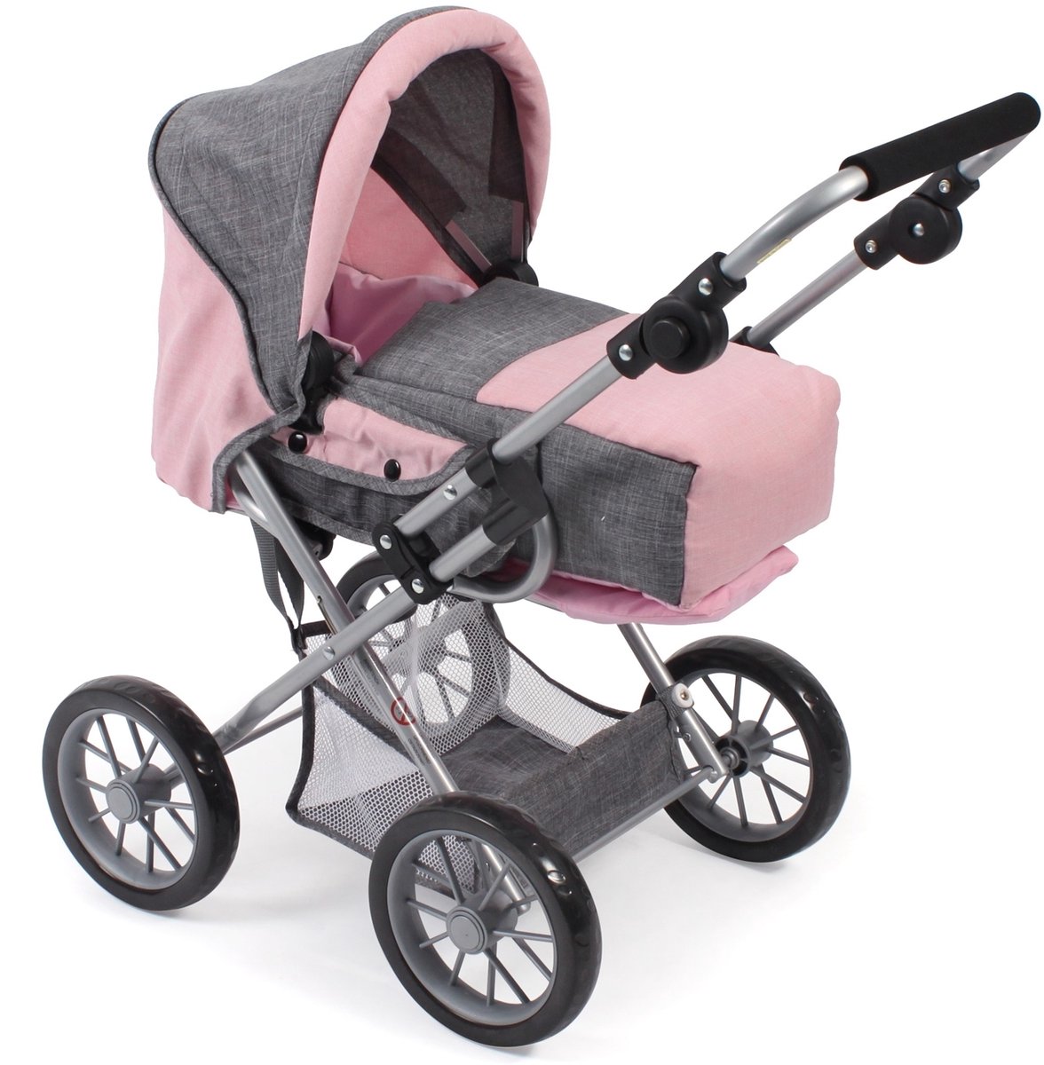 Bayer Chic Poppenwagen Leni combi (lichtgrijs/roze)