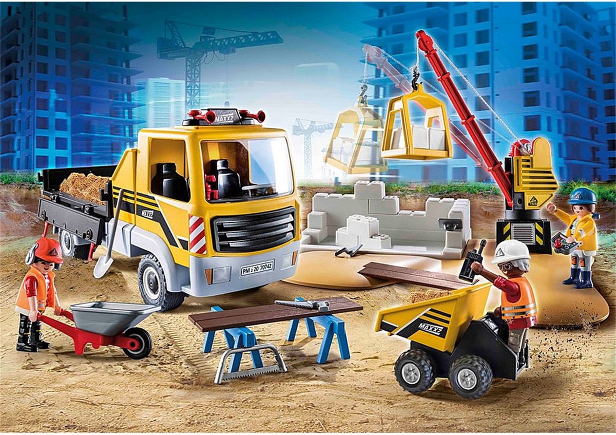 PLAYMOBIL City Action Bouwplaats met kiepwagen - 70742 — afbeelding 3