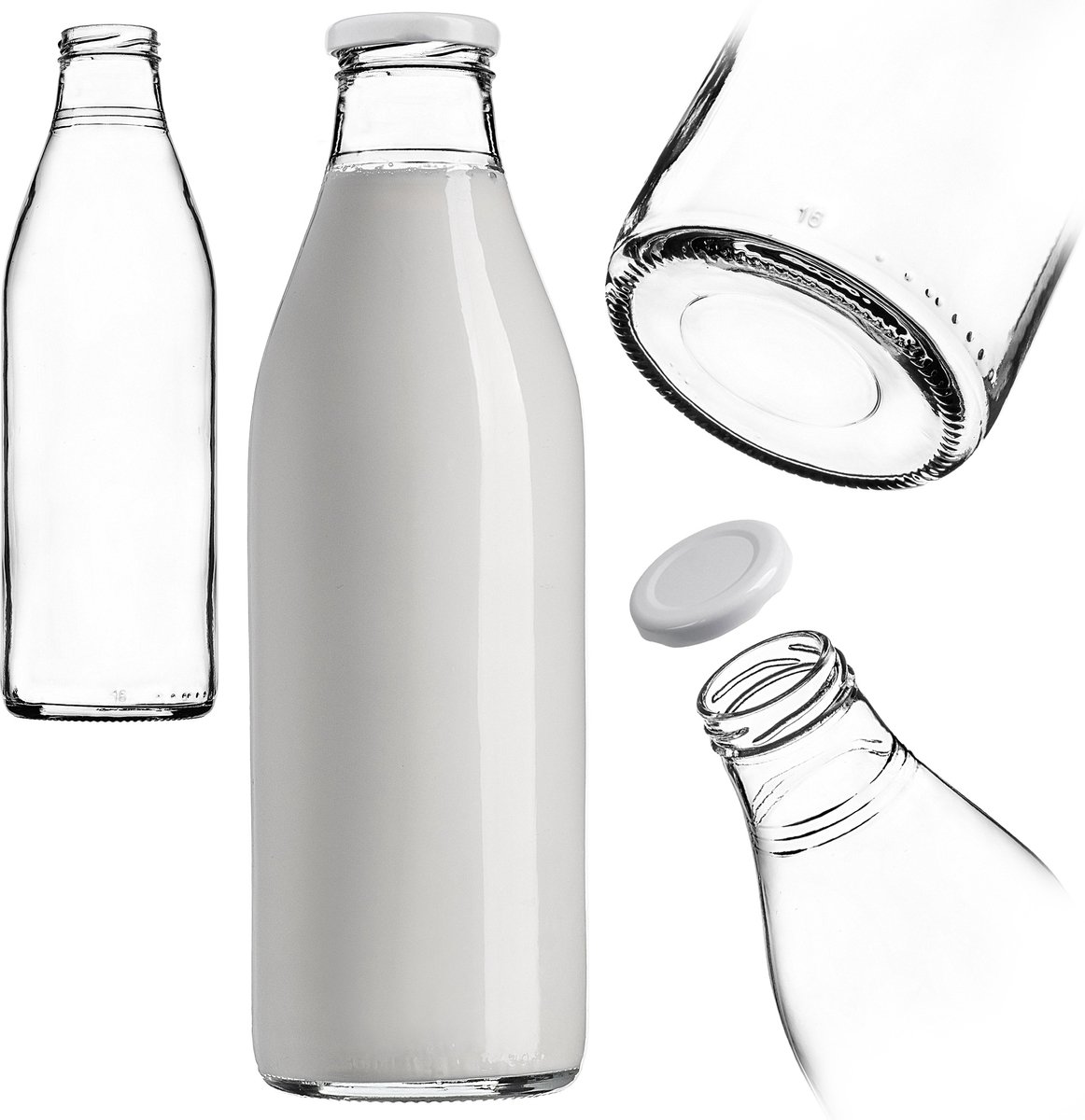 KADAX Melkkannetje 1L + deksel fi43 wit 1st