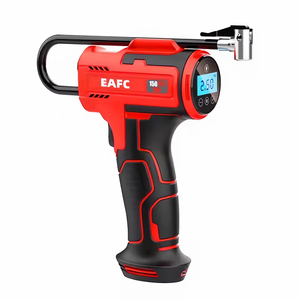 EAFC 150PSI Draadloze Autobandenpomp | Snelle en Draagbare Luchtcompressor voor Auto, Motor, Fiets, Boot, Ballen | 4000mAh Batterij, Zachte Rubberen Handgreep, Rood & Hogedrukkracht