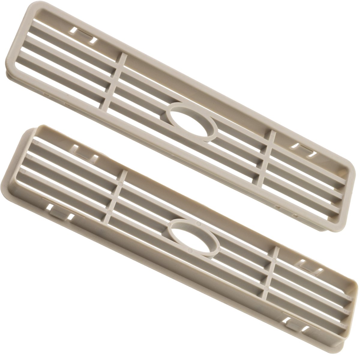 C41652 - Set van 2 Ventilatieroosters - 175x40x12mm - Beige Plastic