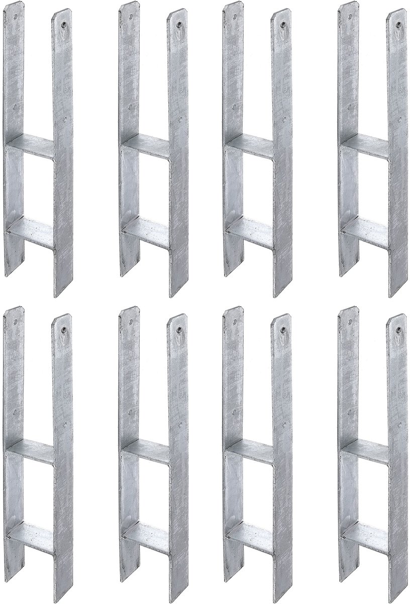Alberts 8 x H-paaldrager, 101x600 mm, materiaaldikte 6 mm, diepte 60 mm, thermisch verzinkt