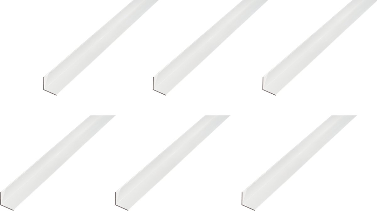 Alberts 6 x hoekprofiel, Aluminium, zilverkleurig geanodiseerd, 30 x 30 x 1,3 mm, lengte 2 m
