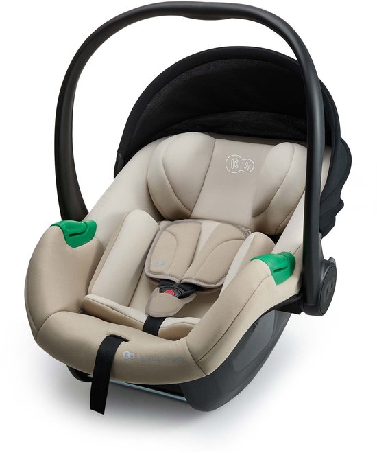 Kinderkraft MINK PRO 2 i-Size – Siège auto – Seulement 3,2 kg – Appuie-tête H-GUARD+ – Protection latérale SPS+ – Système EASY GROW – ERGO PAD jusqu’à 60 cm – Capote réglable – Compatible Travel System – Beige