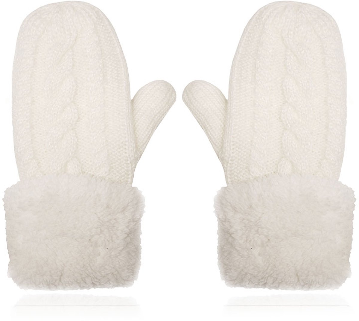 LGT JWLS Witte Gebreide Dameswanten - Warm en Comfortabel