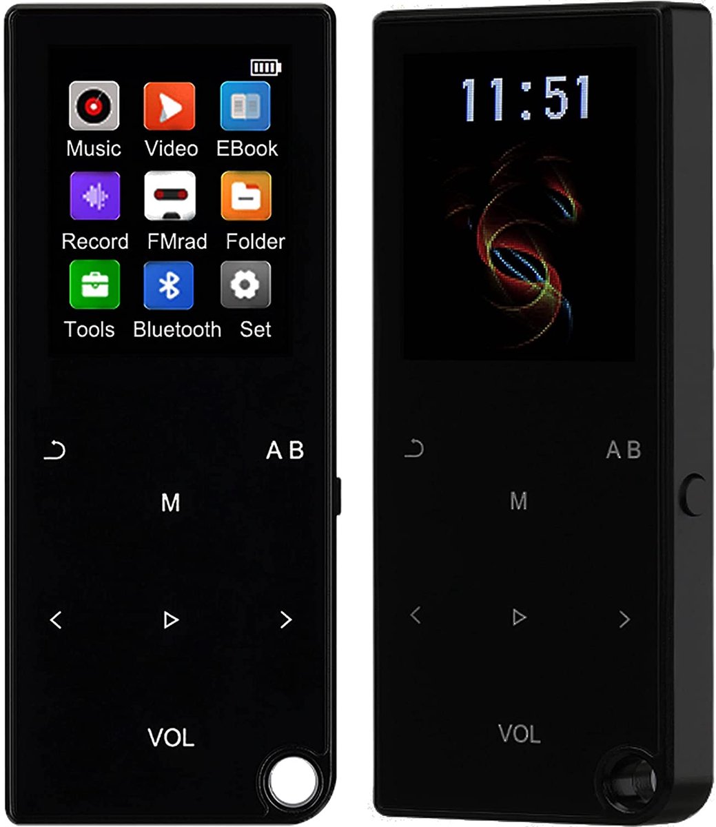 TuseRxln mp3 speler bluetooth - Voice recorder - met FM radio - 1x - voor sport en reizen