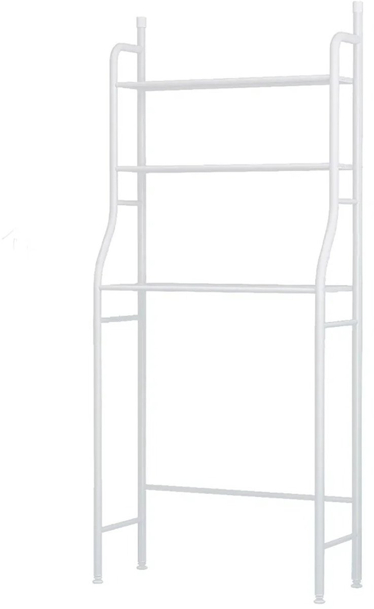 Badkamer Opbergrek – Wasmachine Ombouw & Toilet Rek – Vrijstaand Meerlaags Opbergmeubel – Perforatievrij – Opslagplank voor Badkamer – 25x68x160 cm
