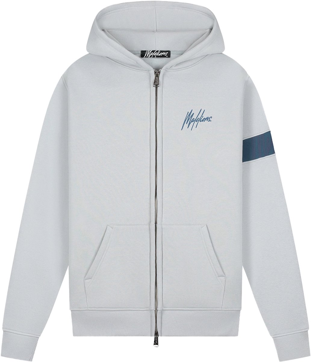 Malelions captain zip hoodie in de kleur grijs.