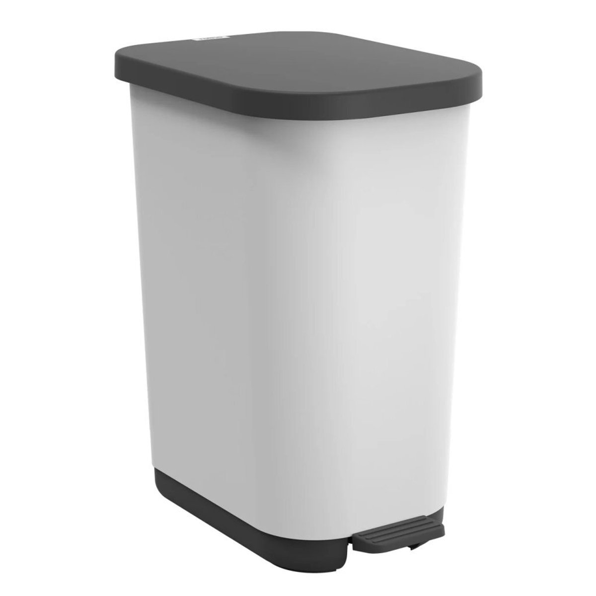 Afvalemmer met Pedaal Rotho Ribo White Wit Plastic 35 L