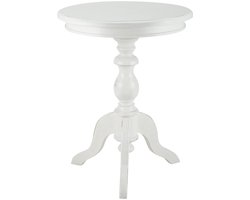 CLP Wiva Bijzettafel - Rond - 50x50 cm - antiek/wit