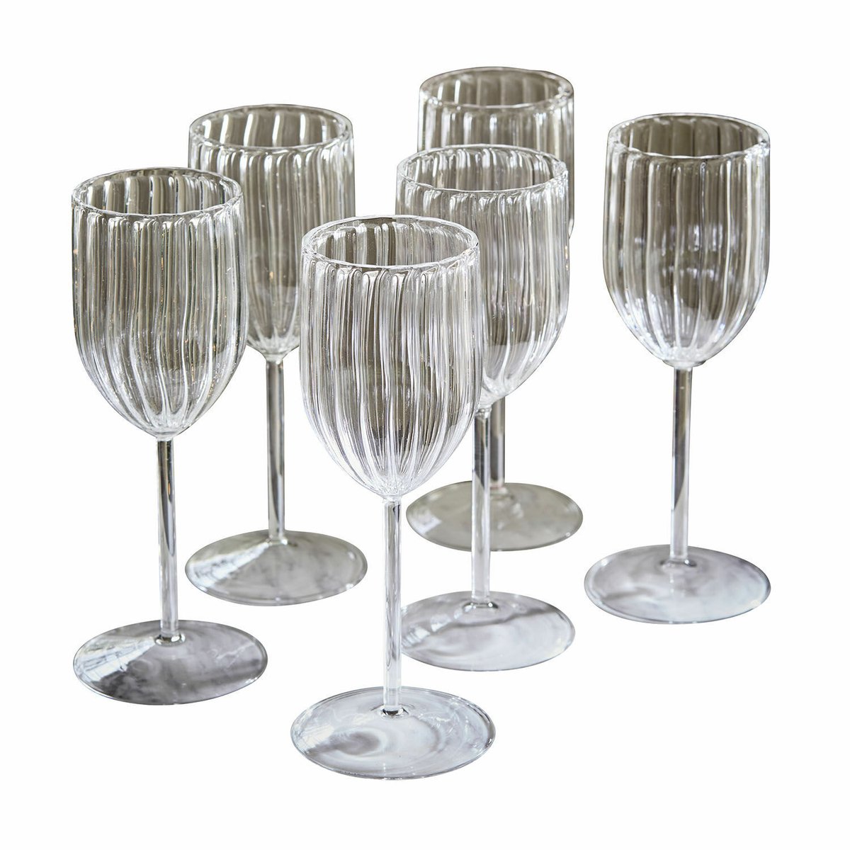 LOBERON Glas set van 6 Bavella helder