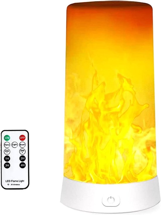 Foto: Led lamp halloween vuurvlam lamp kaarsen led flame fakkel lamp kaars effect led vlam lamp met afstandsbediening bewegende vlam dimbaar timer functie met vlameffect voor thuis feest festival kerstmis kerstmis halloween